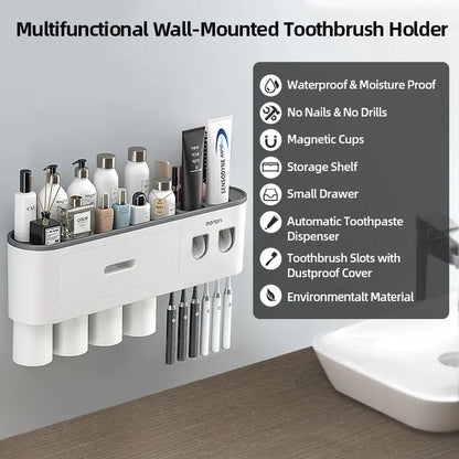 Bathroom Wall Organizer for Toothbrush and Accessories