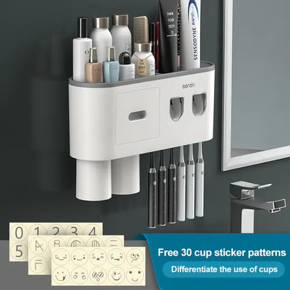 Bathroom Wall Organizer for Toothbrush and Accessories