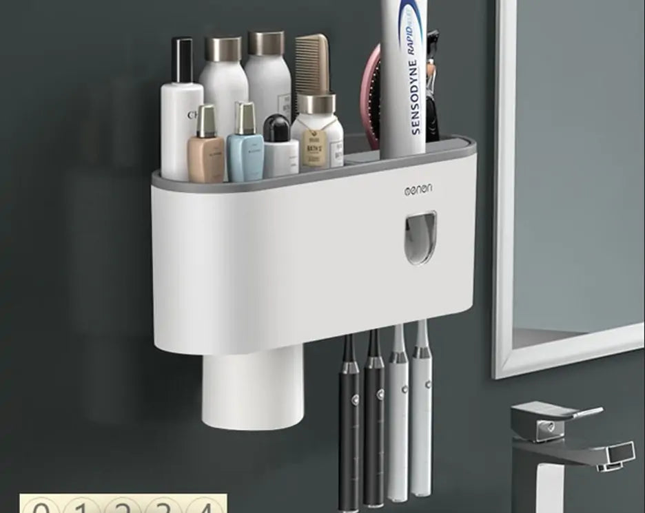 Bathroom Wall Organizer for Toothbrush and Accessories