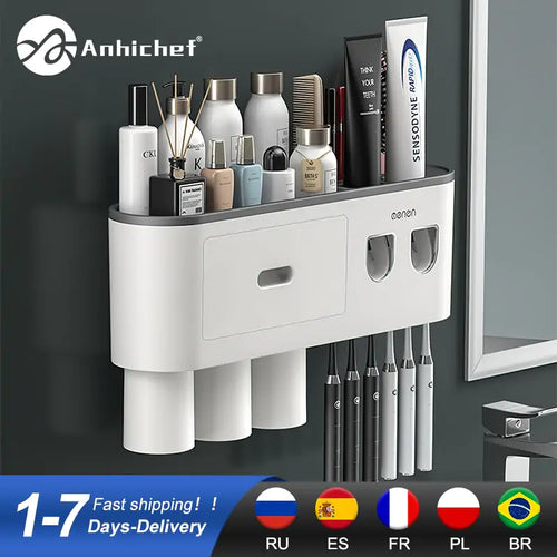 Bathroom Wall Organizer for Toothbrush and Accessories