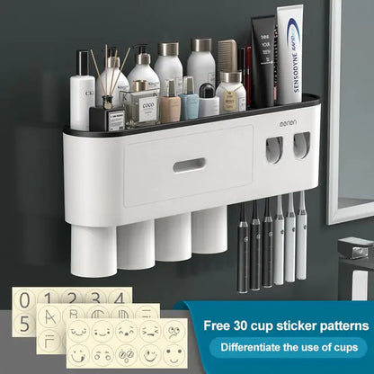 Bathroom Wall Organizer for Toothbrush and Accessories