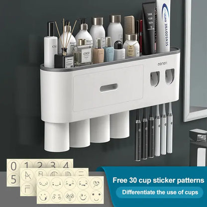 Bathroom Wall Organizer for Toothbrush and Accessories