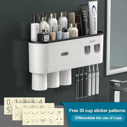 Bathroom Wall Organizer for Toothbrush and Accessories